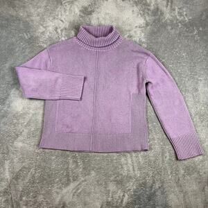 Nordstrom Sweater Womens M Turtleneck Organic Cotton Merino Wool